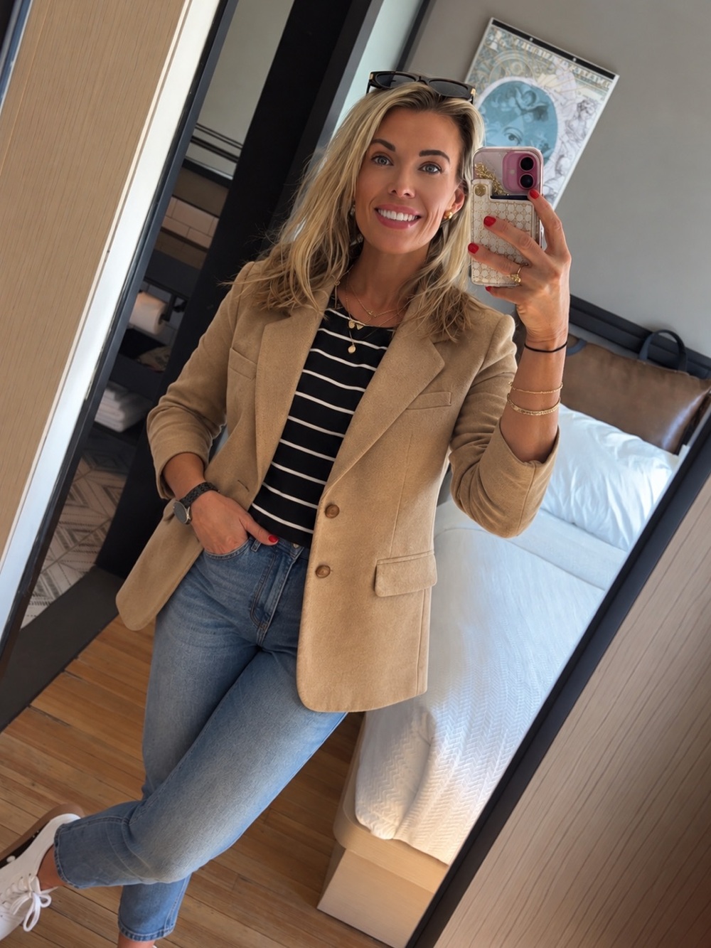 Vintage 100% Camel Hair Tan Blazer Women’s Size Small Classic Tailored Jacket